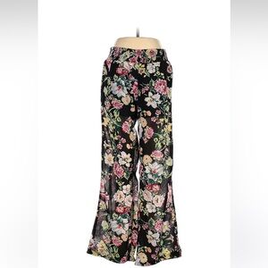 Romeo & Juliet Couture Black Floral Pants